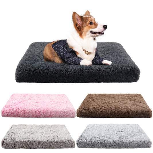 Furrverse Soft Plush Pet Bed, Washable Zippered Cushion, Large Dog Mattress, Cat Mat, 3D Foam, Non-Slip Mat