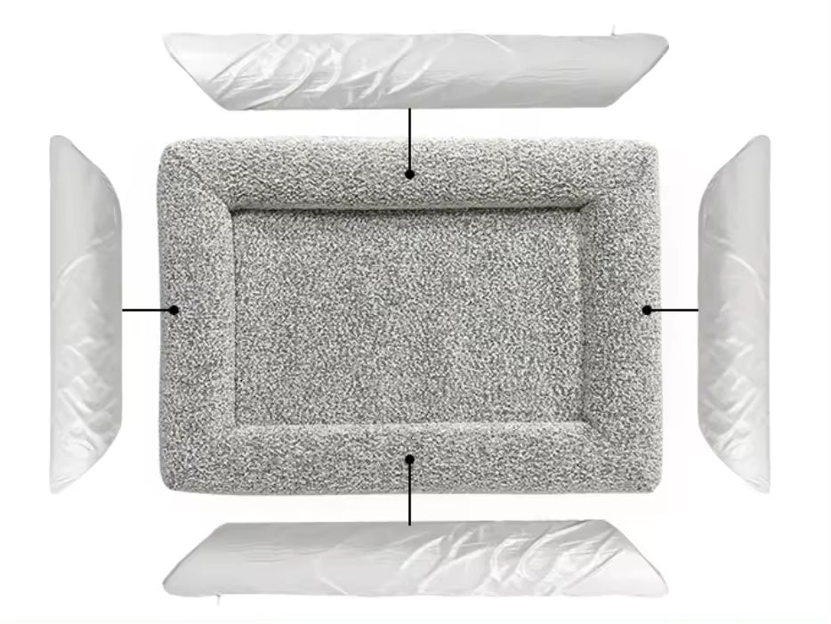 Orthopedic Cooling Dog Bed with Gel Memory Foam, Waterproof, Teddy Boucle